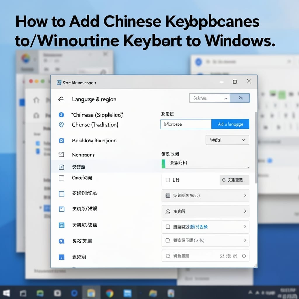 How to Add Chinese Keyboard to Windows: Step by Step Input Method Setup