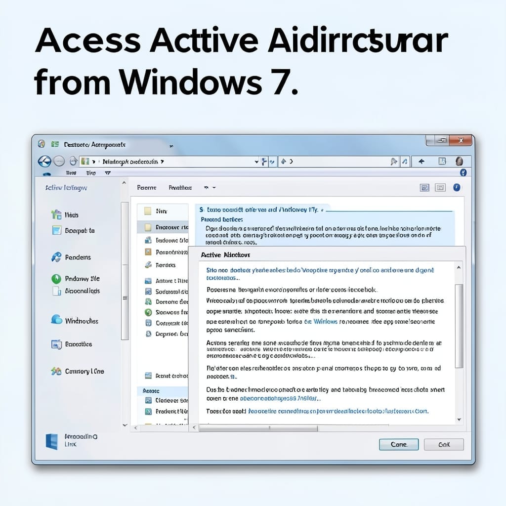 Access Active Directory From Windows 7: Legacy Network Setup Guide