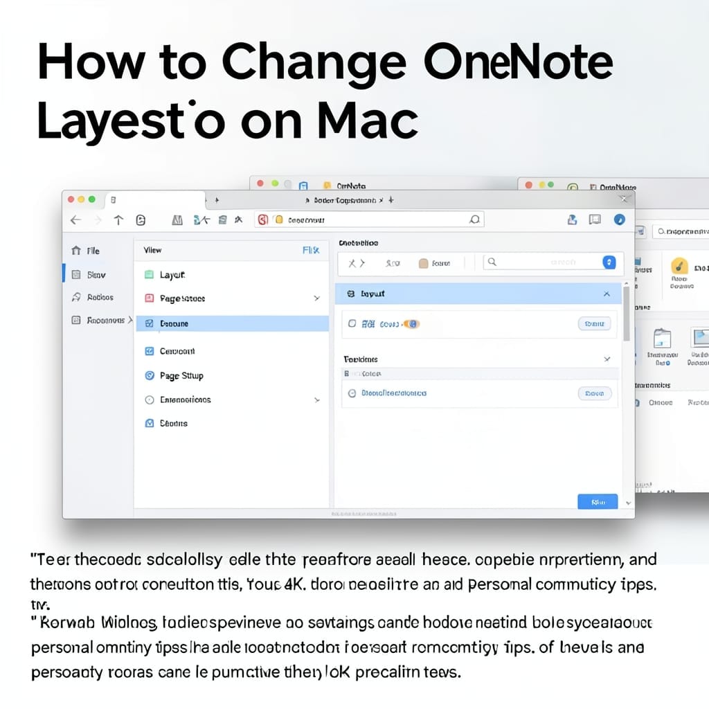 How to Change OneNote Layout on Mac: Customize Your Workspace in Seconds
