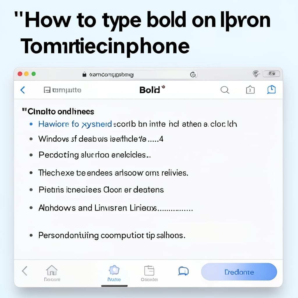 How To Type Bold On iPhone: Quick Text Formatting Trick