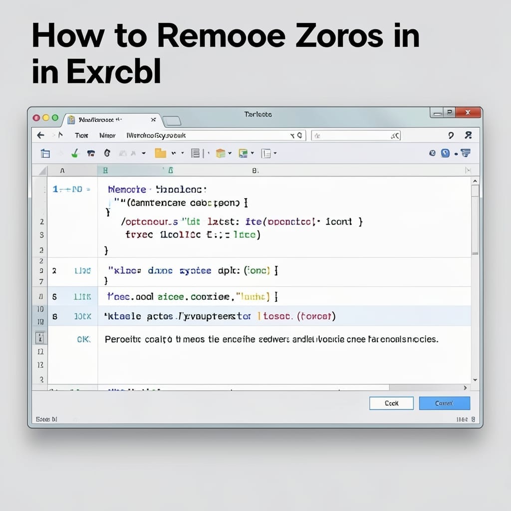 How to Remove Zeros in Excel: Clean Data With a Single Formula