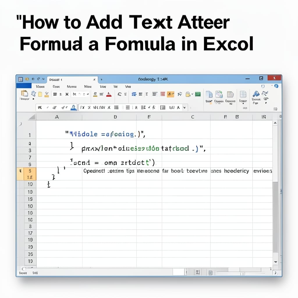 How to Add Text After a Formula in Excel: Simple Concatenation Trick