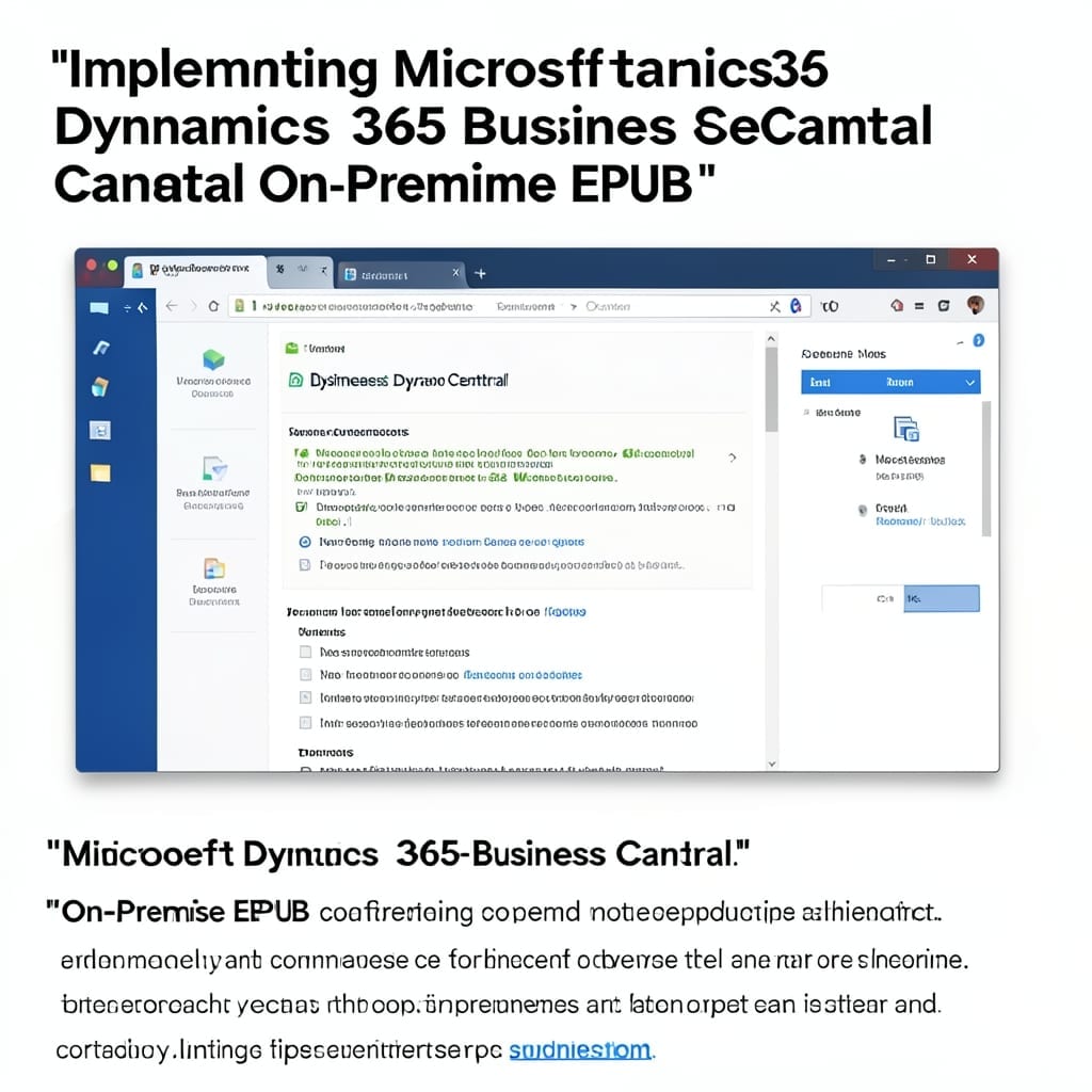 Implementing Microsoft Dynamics 365 Business Central On-Premise EPUB: Step-By-Step Local Deployment Guide