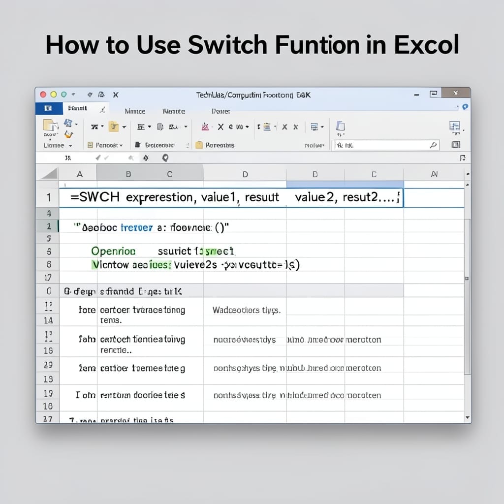 How To Use Switch Function In Excel: Conditional Logic Made Simple