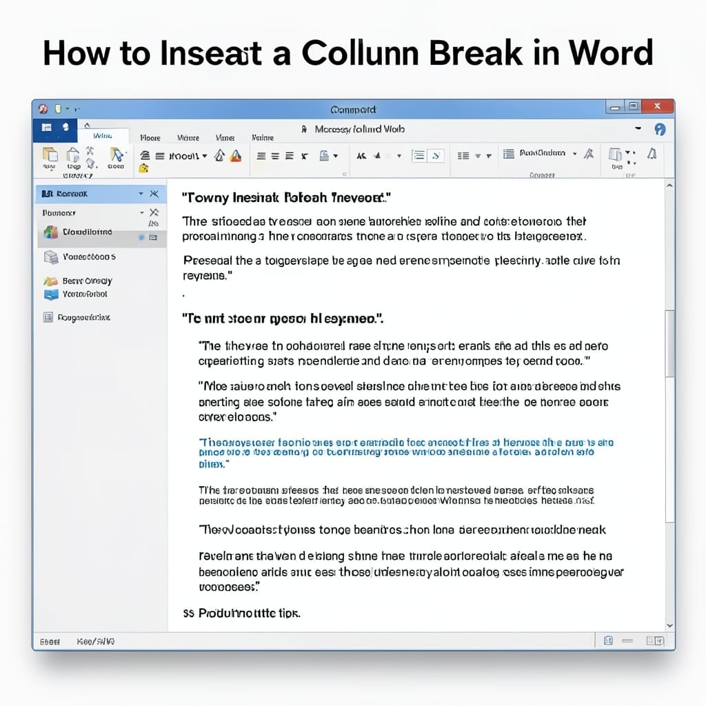 How to Insert a Column Break in Word: Simple Layout Trick for Clean Pages