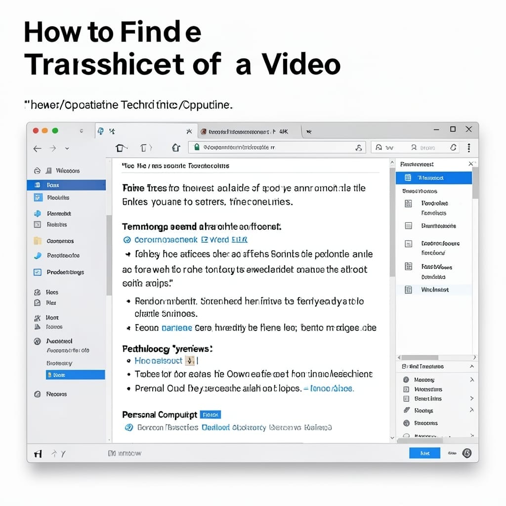 How to Find the Transcript of a Video: Quick Text Extraction Method