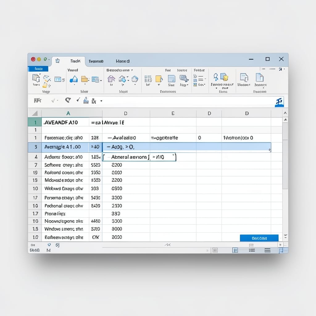 Excel Average If Greater Than 0: Formula for Positive Values Only