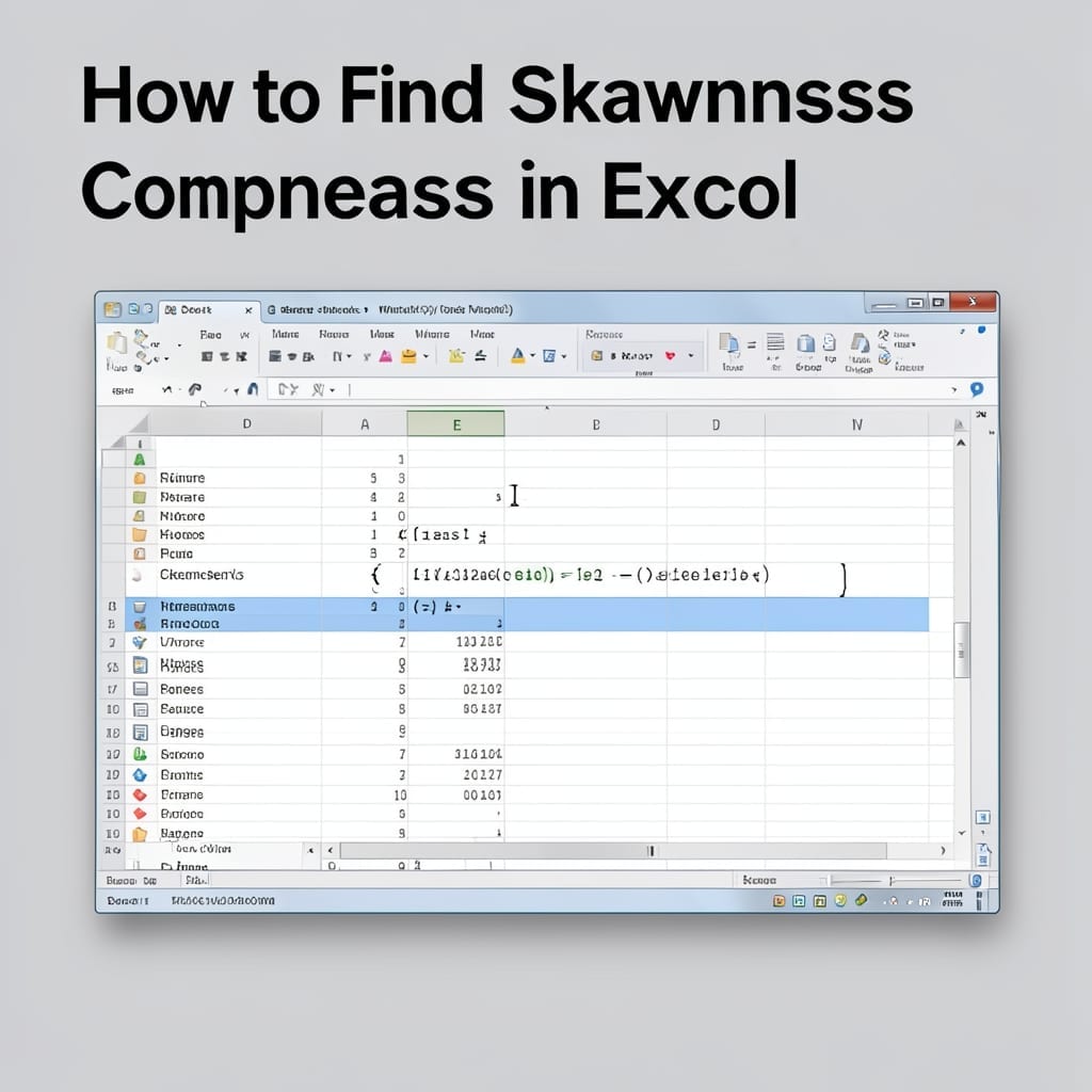 How to Find Skewness in Excel: Quick Function Method for Data Analysis