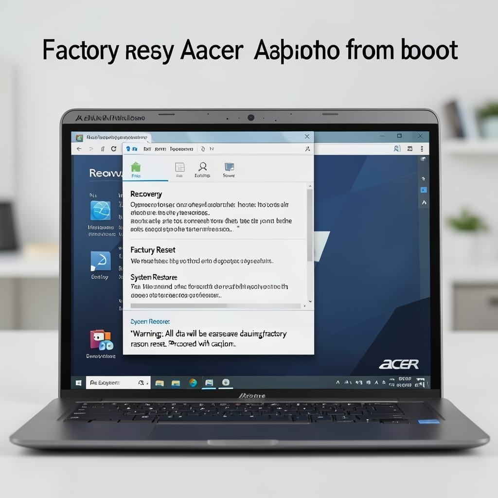 Factory Reset Acer Laptop From Boot: Complete System Restore Guide