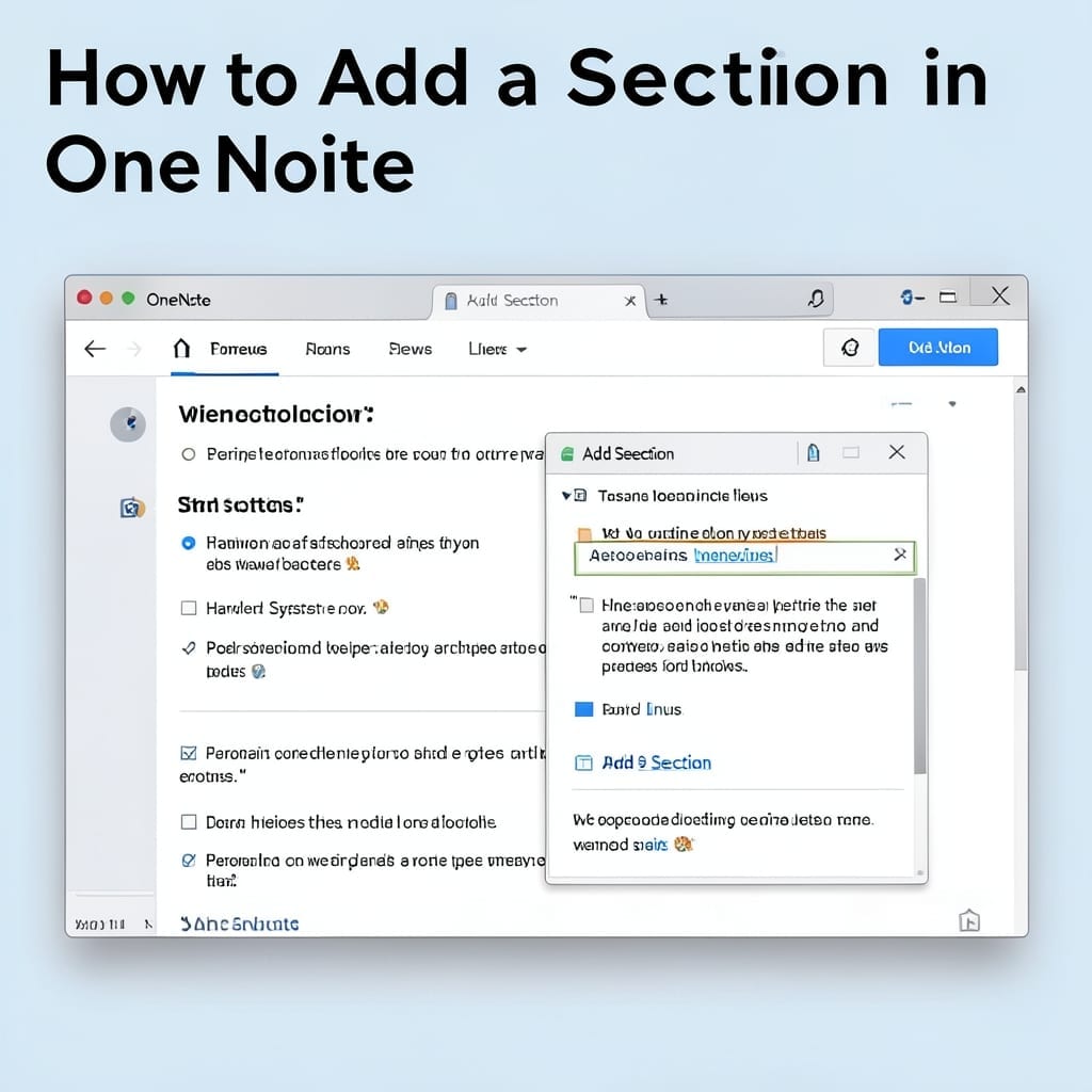 How to Add a Section in OneNote: Quick Organization Hack