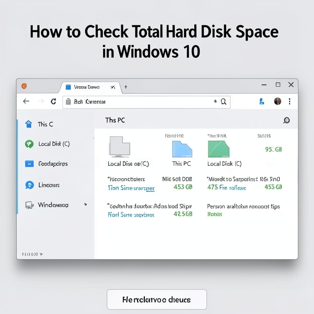 How to Check Total Hard Disk Space in Windows 10: Quick Storage Overview