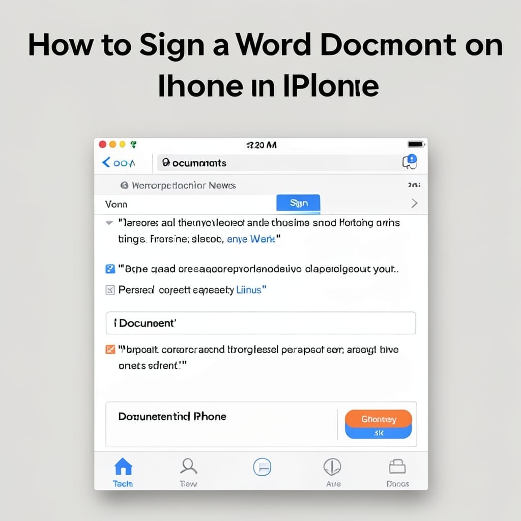 How to Sign a Word Document on iPhone: Step-by-Step Mobile Tutorial
