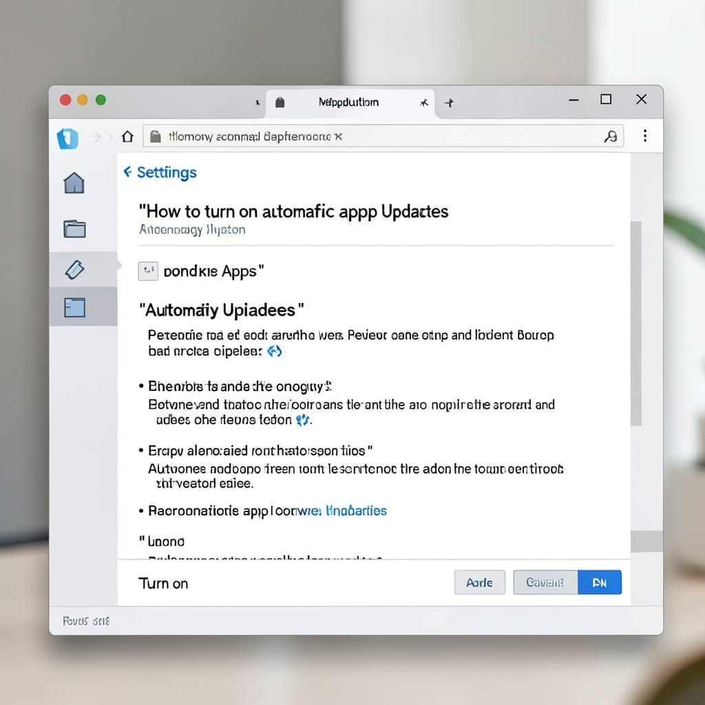 How to Turn On Automatic App Updates: One-Tap Setup for Effortless Management