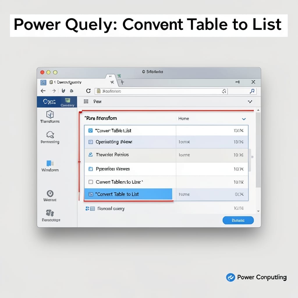 Power Query Convert Table to List: Streamlined Transformation in Clicks