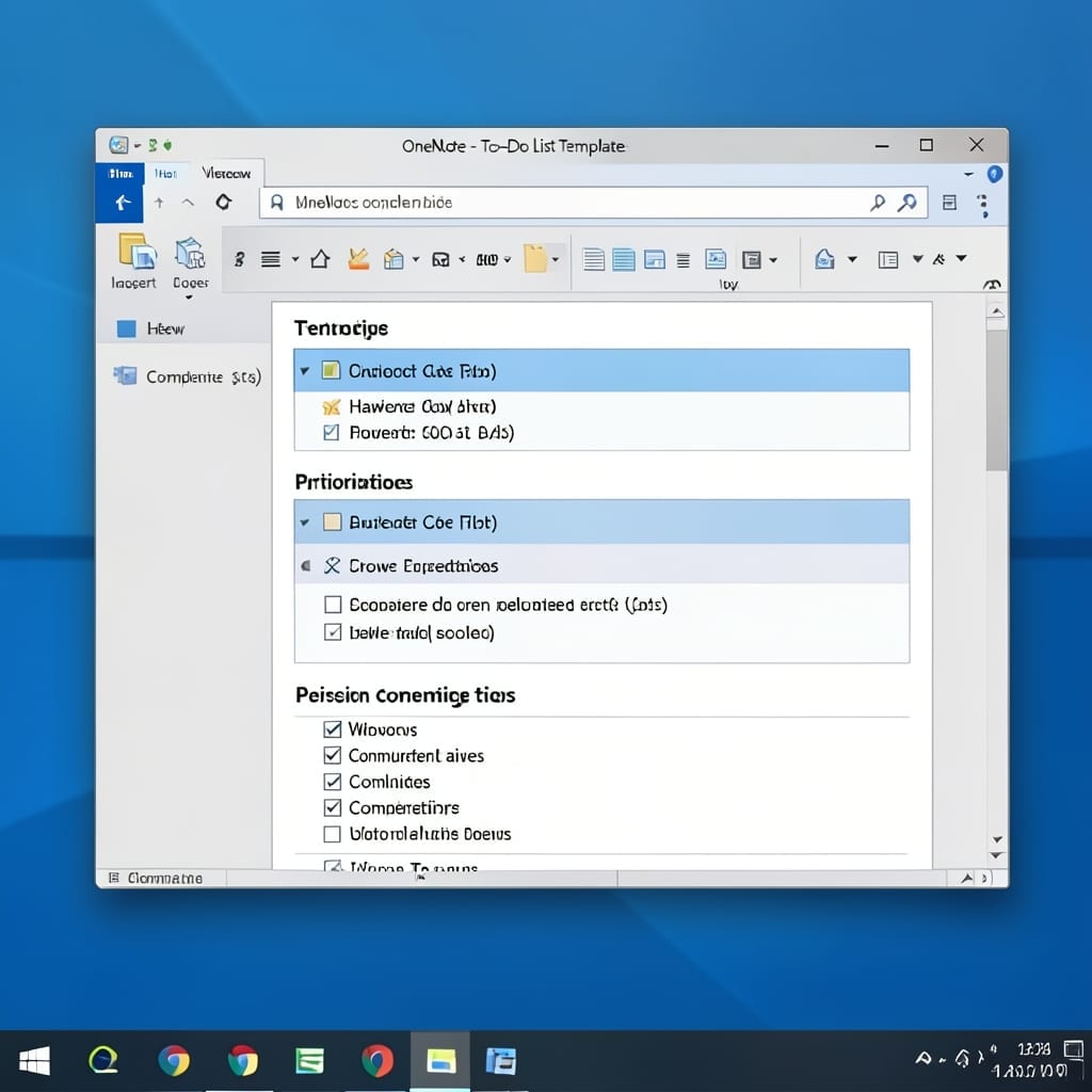 One Note To Do List Template: Streamlined Task Management System