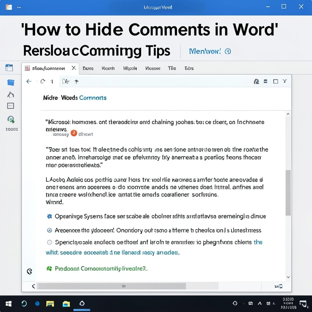 How To Hide Comments In Word: Step-By-Step Visibility Control
