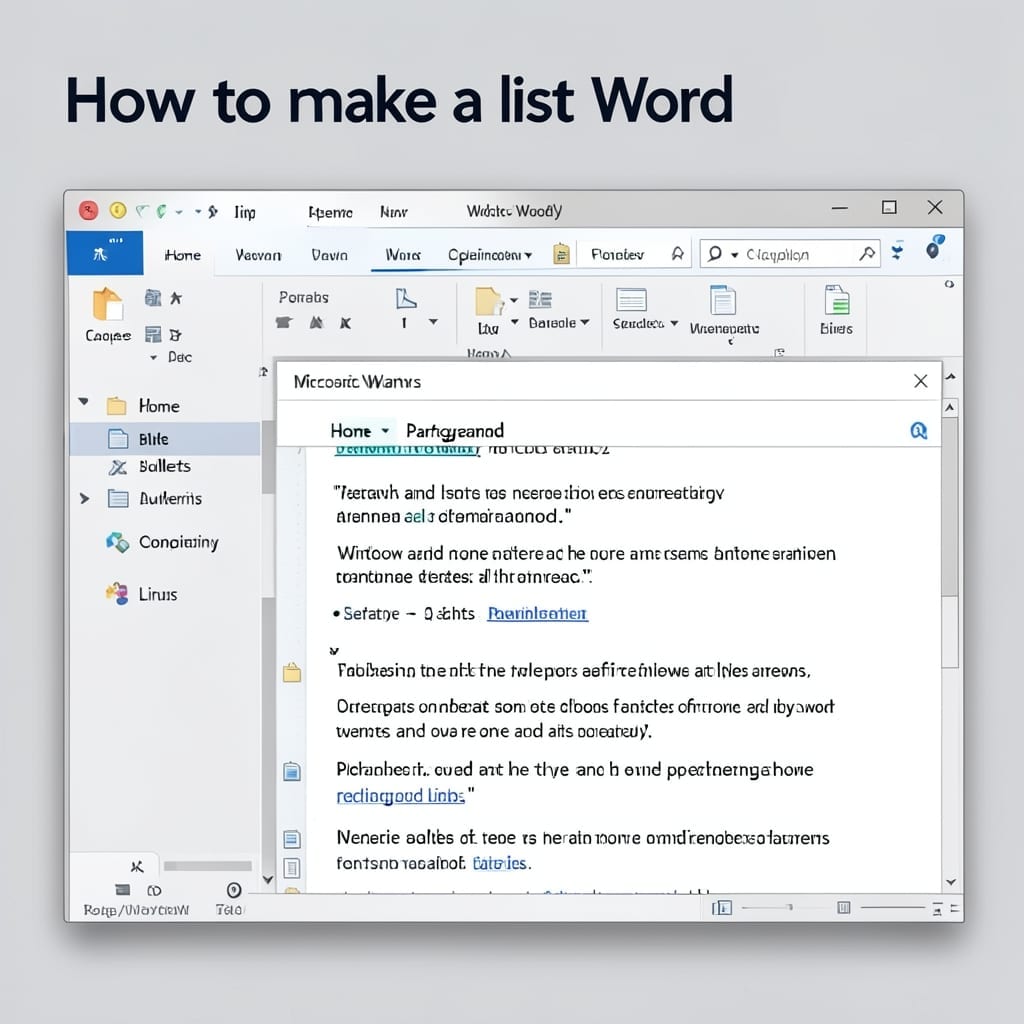 How to Make a List in Word: Step-by-Step Formatting Guide