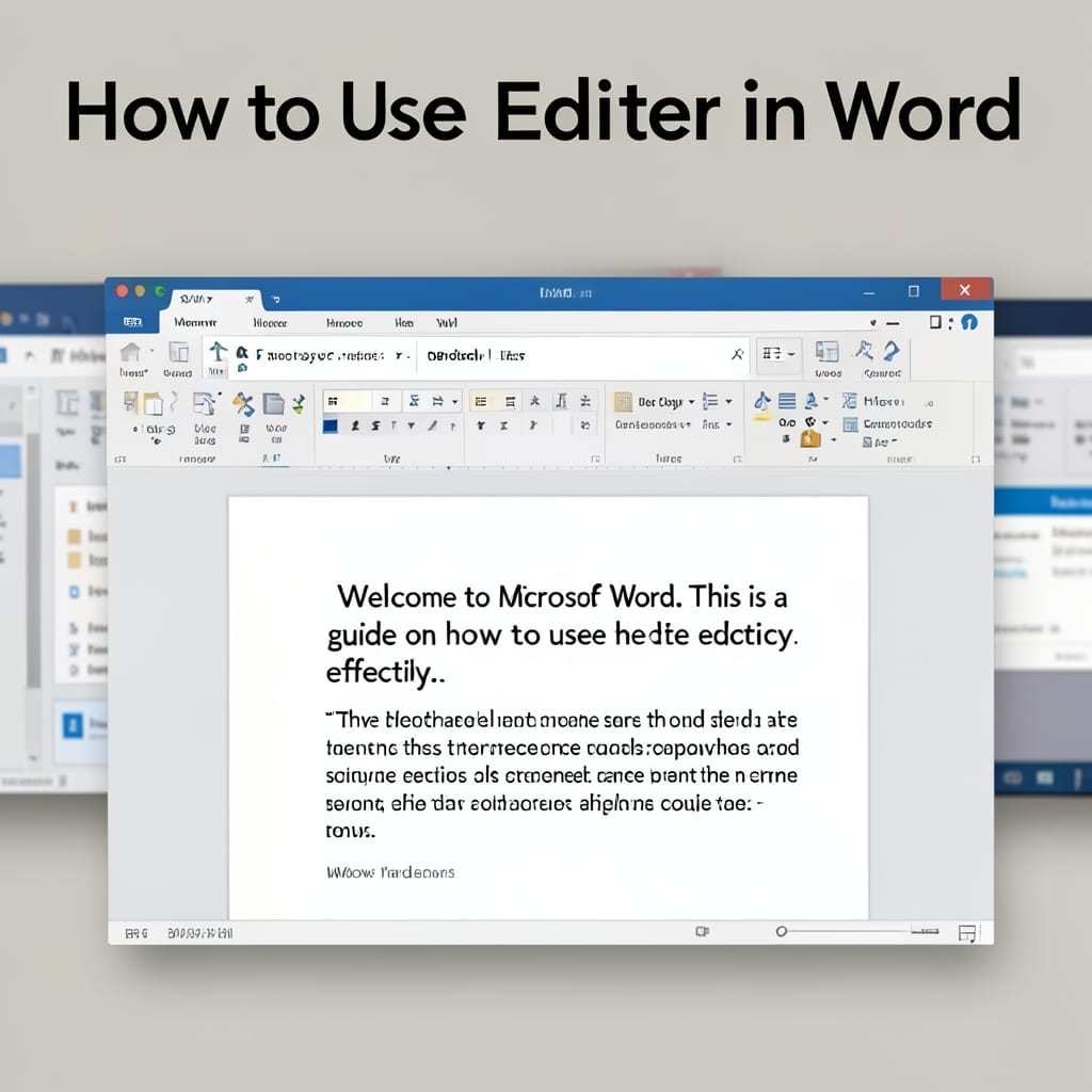 How to Use Editor in Word: Quick Formatting Access