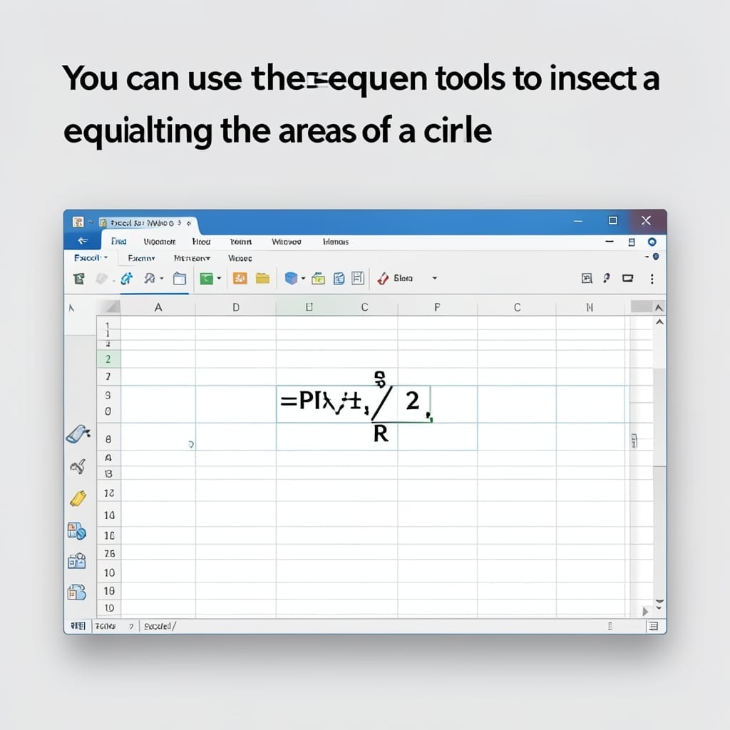 You Can Use The Excel Equation Tools To Insert An Equation For Calculating The Area Of A Circle: Quick Spreadsheet Solution