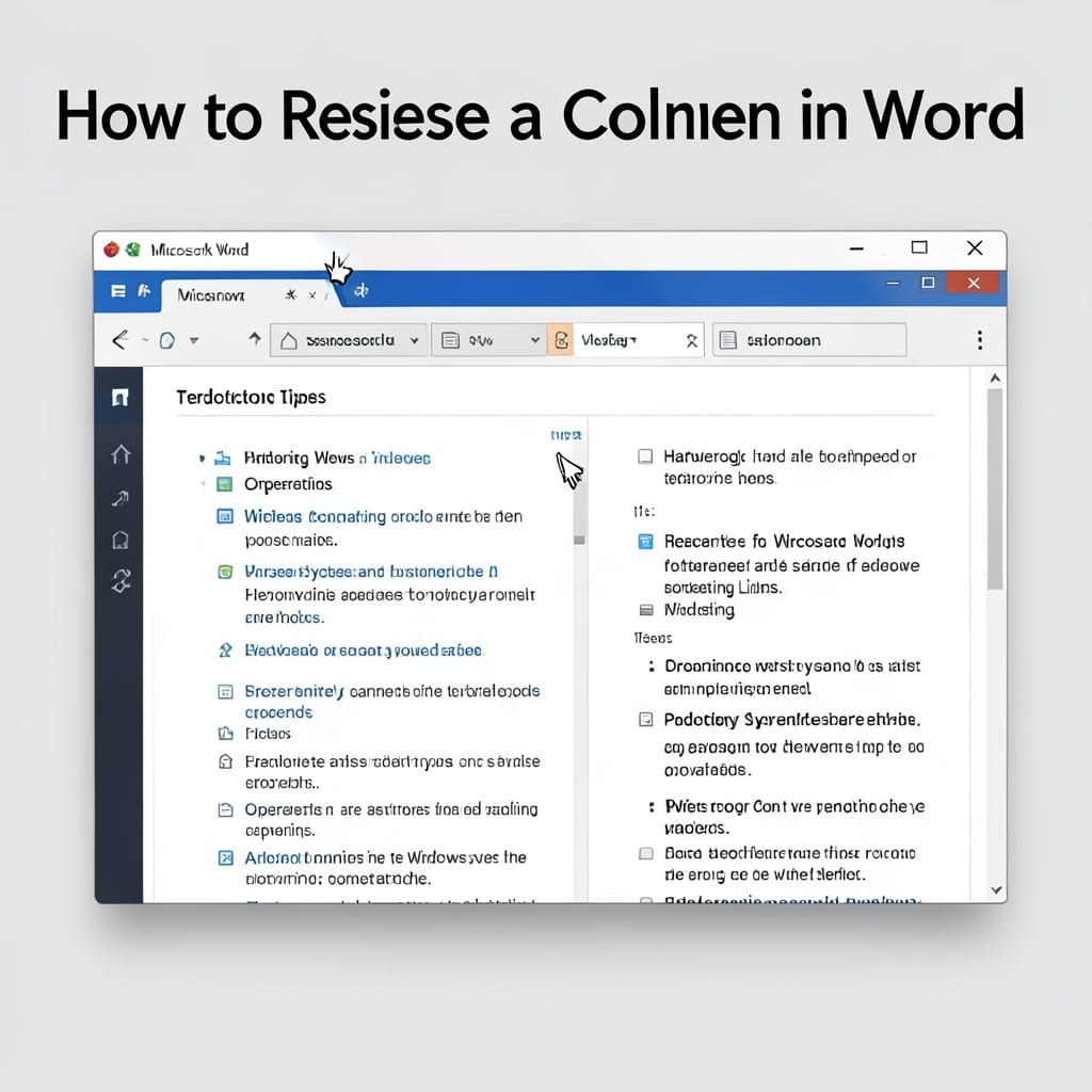 How to Resize a Column in Word: Drag-and-Drop Precision for Perfect Layouts