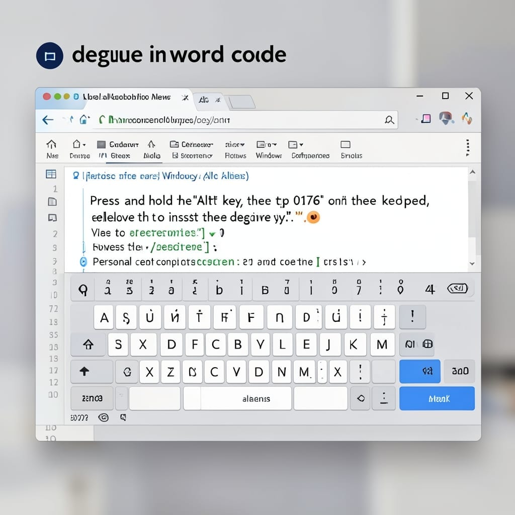Degree Symbol in Word Alt Code: Quick Keyboard Shortcut for Special Characters
