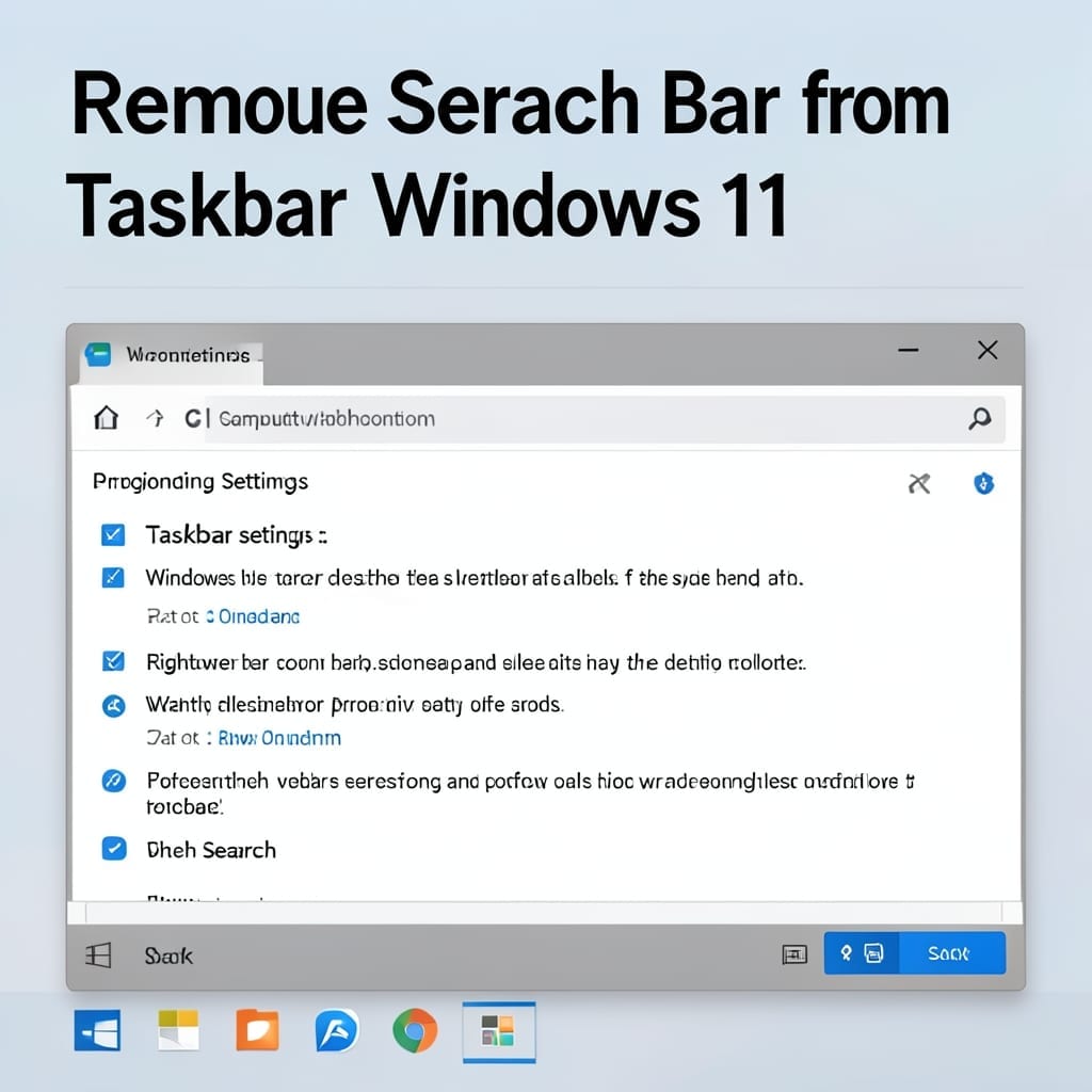Remove Search Bar From Taskbar Windows 11: Quick Clean Look Setup