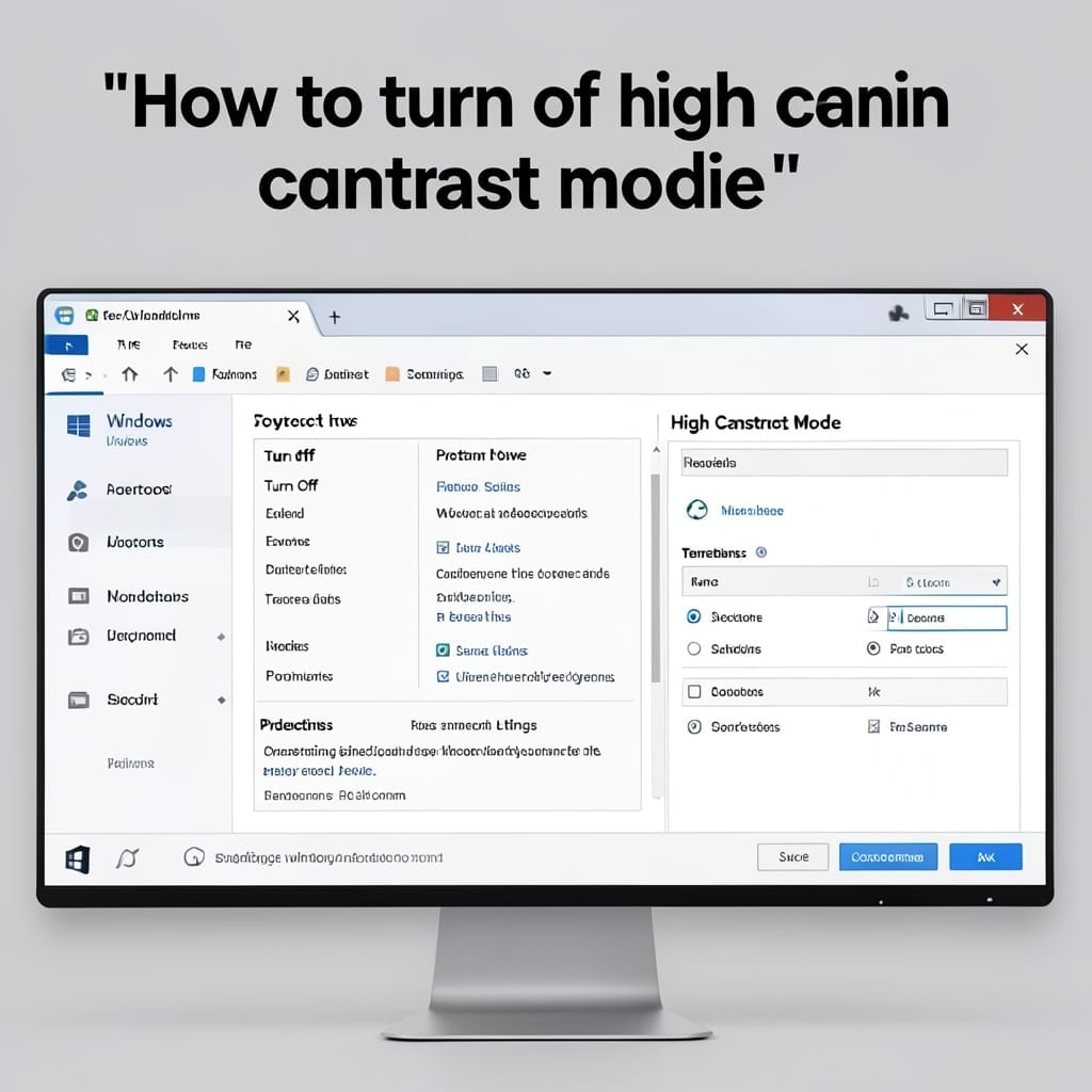 How To Turn Off High Contrast Mode: Simple Steps for Windows