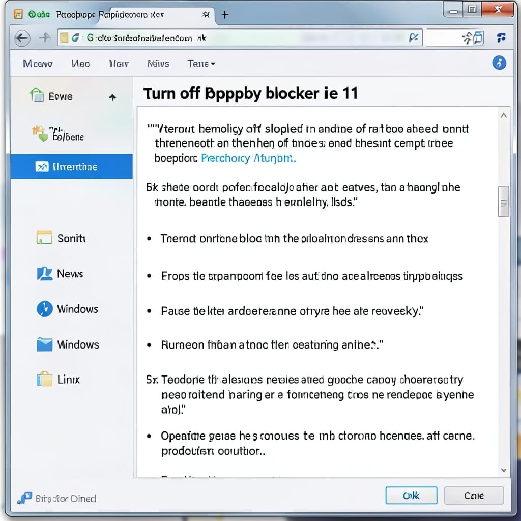 Turn Off Popup Blocker IE 11: Simple Browser Settings Fix