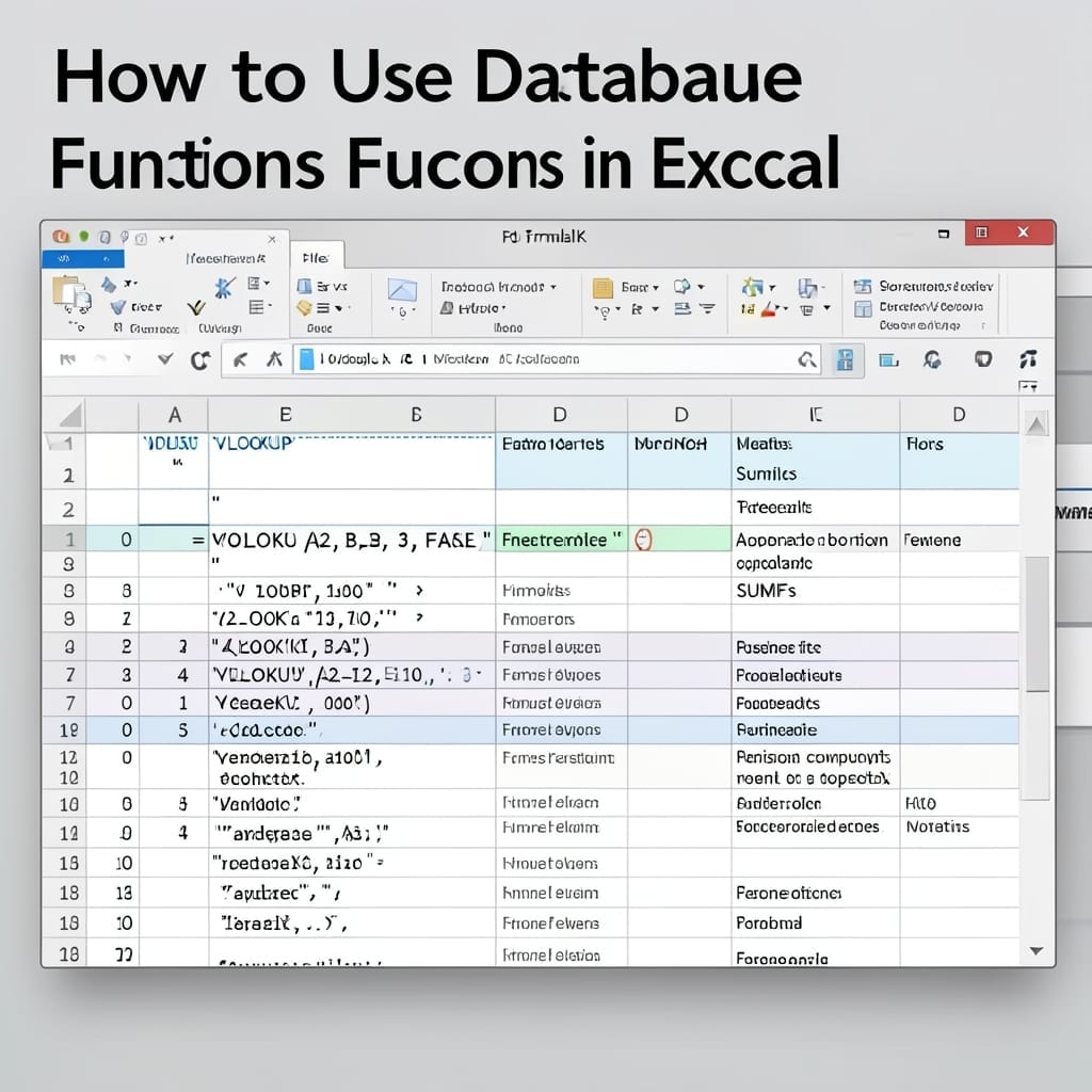 How to Use Database Functions in Excel: Practical Data Analysis Guide