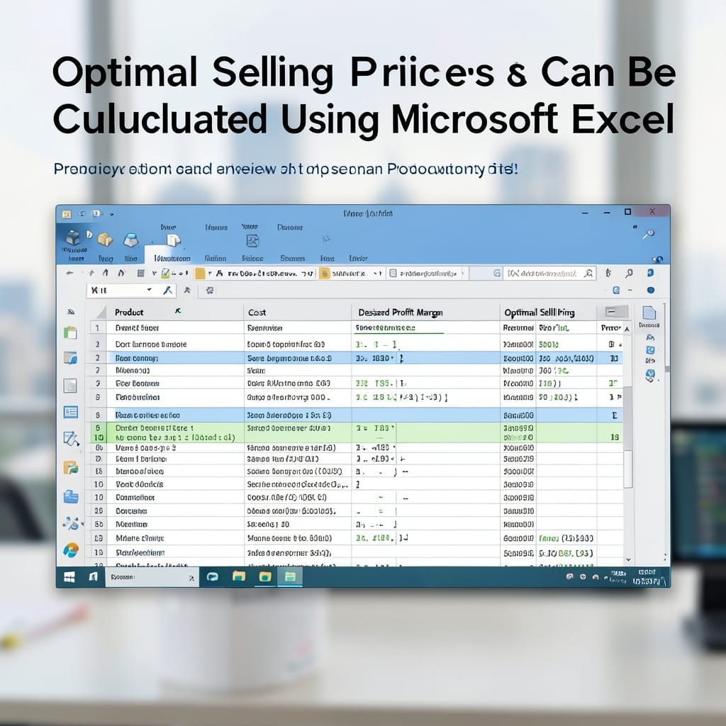 Optimal Selling Prices Can Be Calculated Using Microsoft Excel: Step-By-Step Pricing Formula
