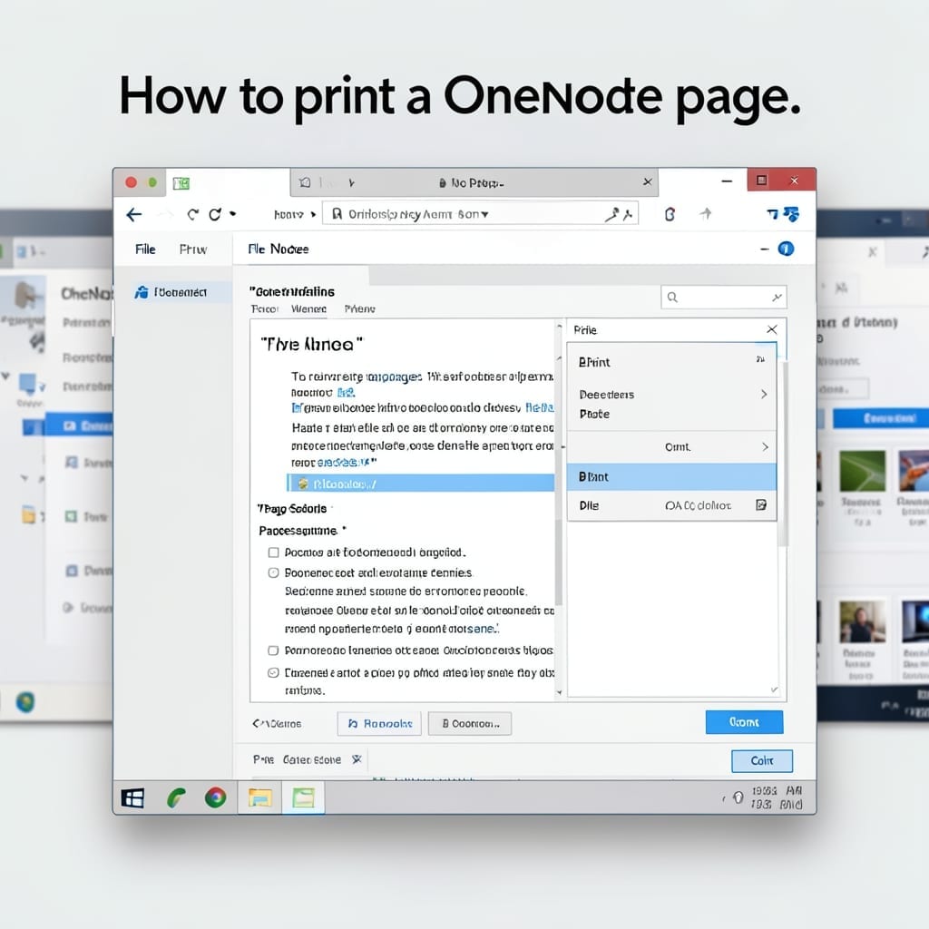 How To Print A Onenote Page: Single Click Printing Method