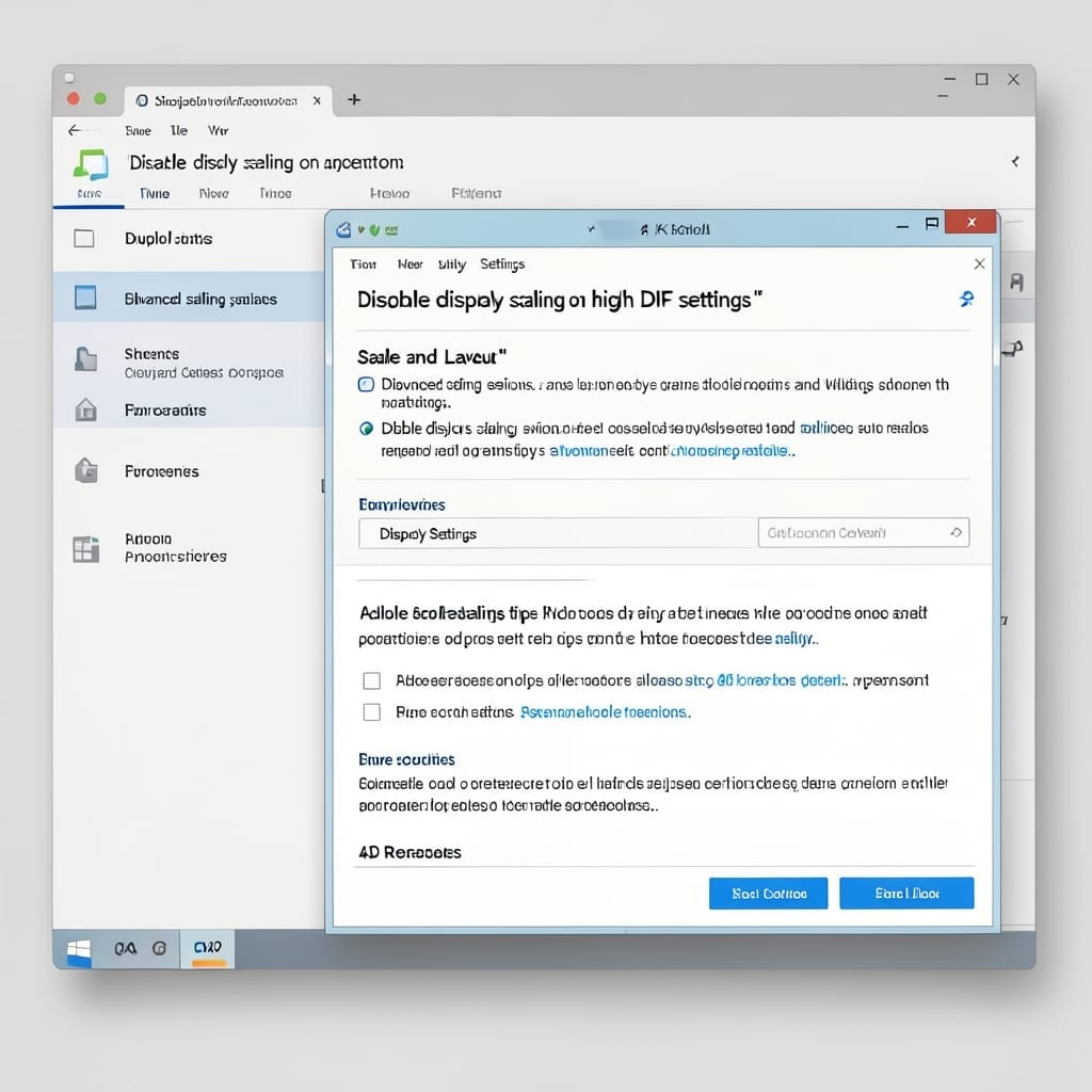 Disable Display Scaling on High DPI Settings: Quick Fix for Blurry Apps