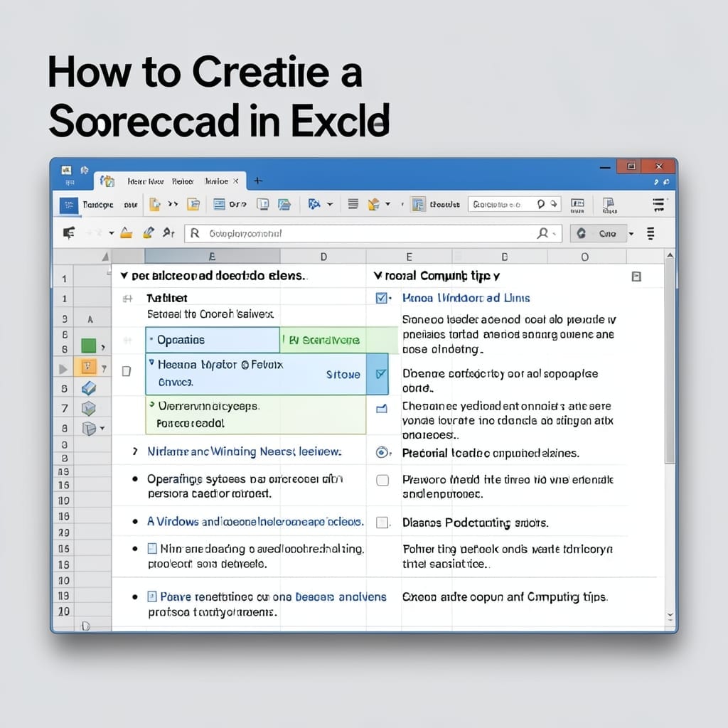 How to Create a Scorecard in Excel: Step-by-Step Visual Guide