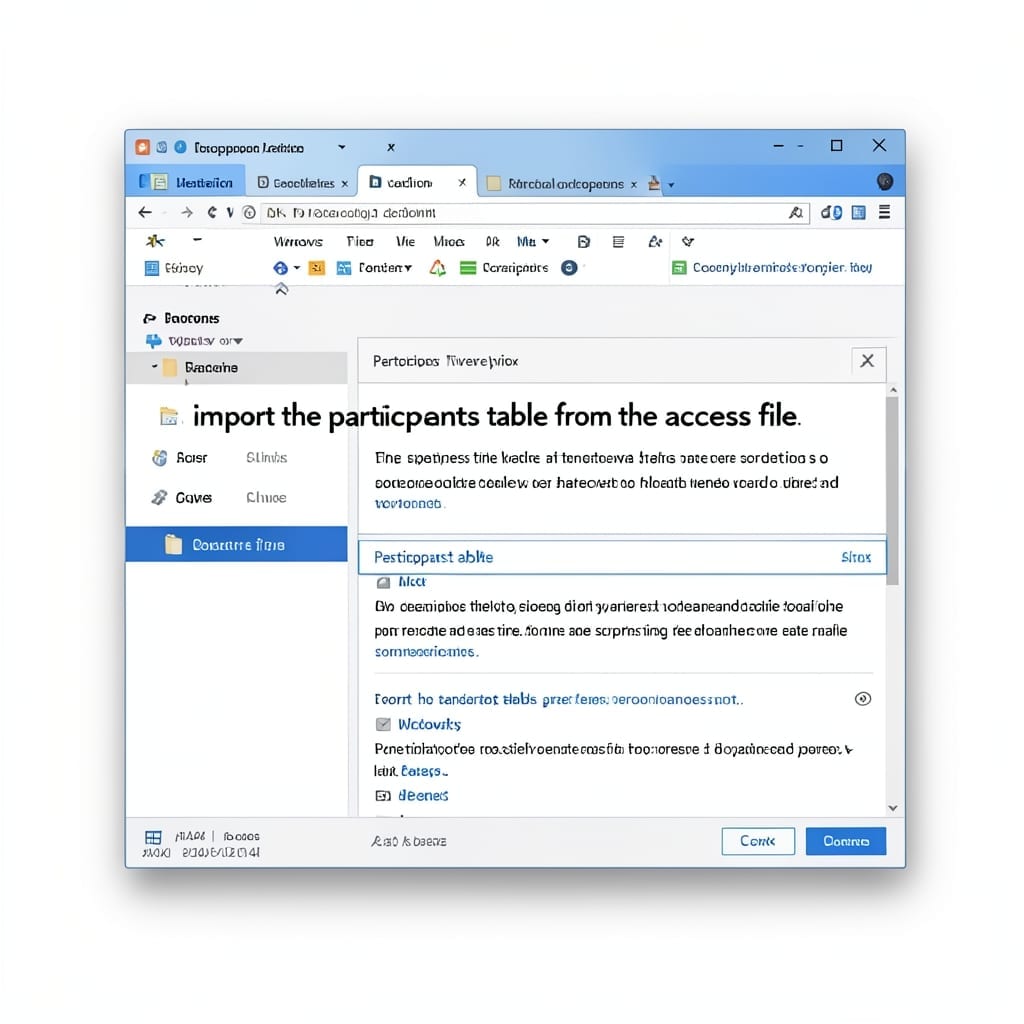 Import The Participants Table From The Access File: Step-By-Step Data Migration