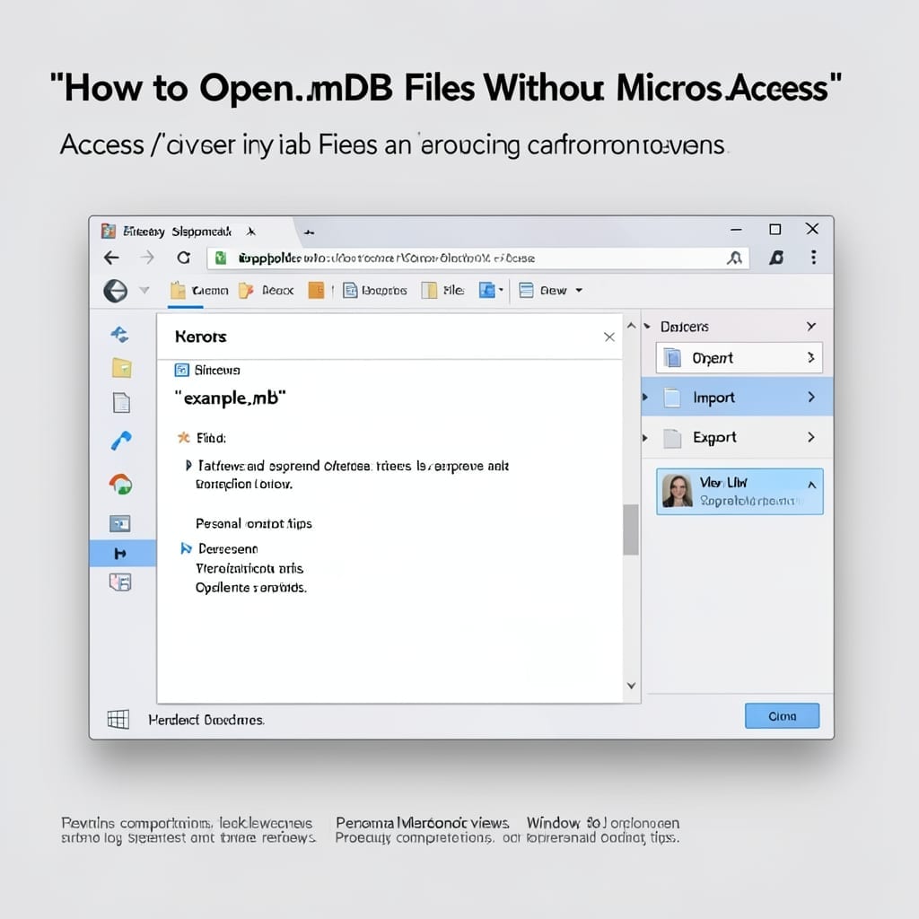 How To Open MDB Files Without Microsoft Access: Free Third-Party Tools