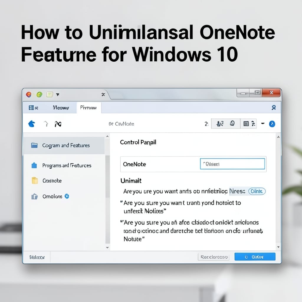 How to Uninstall OneNote for Windows 10: Complete Removal Guide