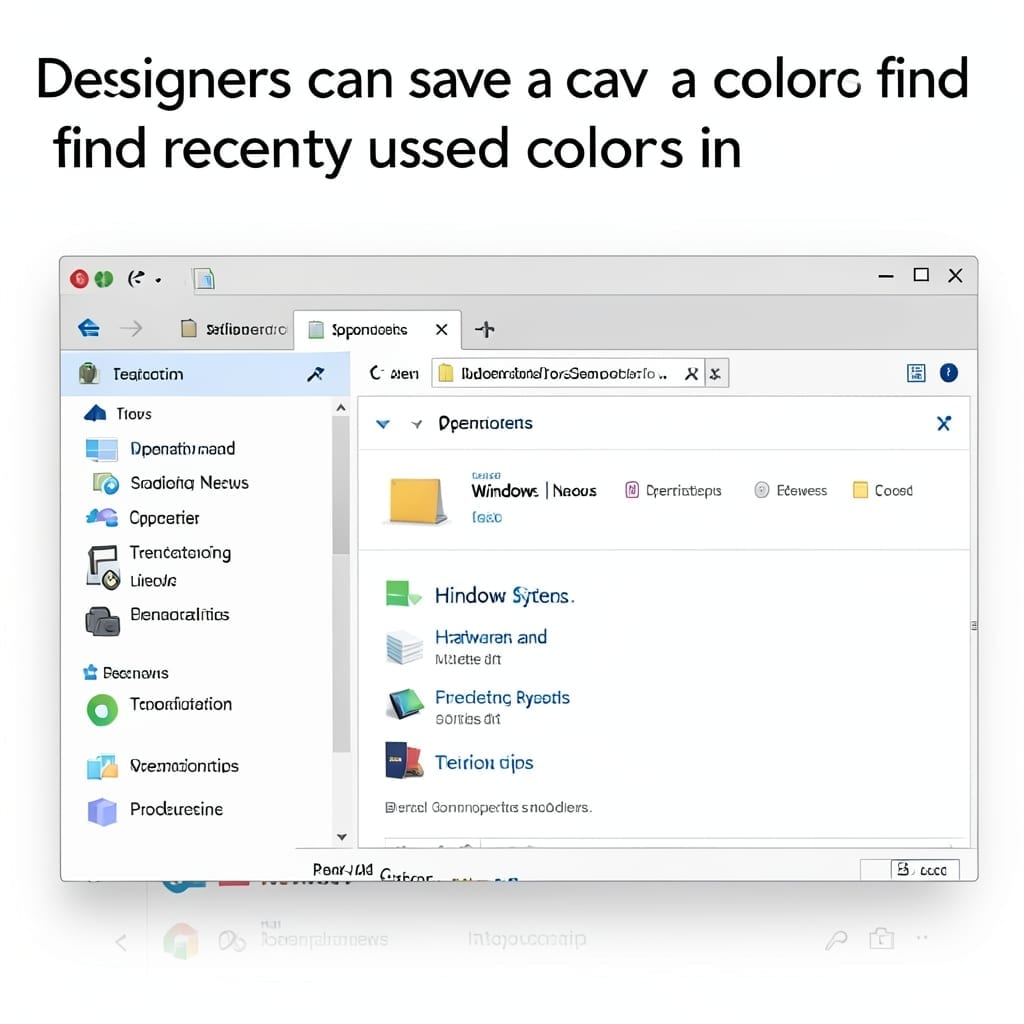 Designers Can Save a Color or Find Recently Used Colors in The: Efficient Workflow Hack