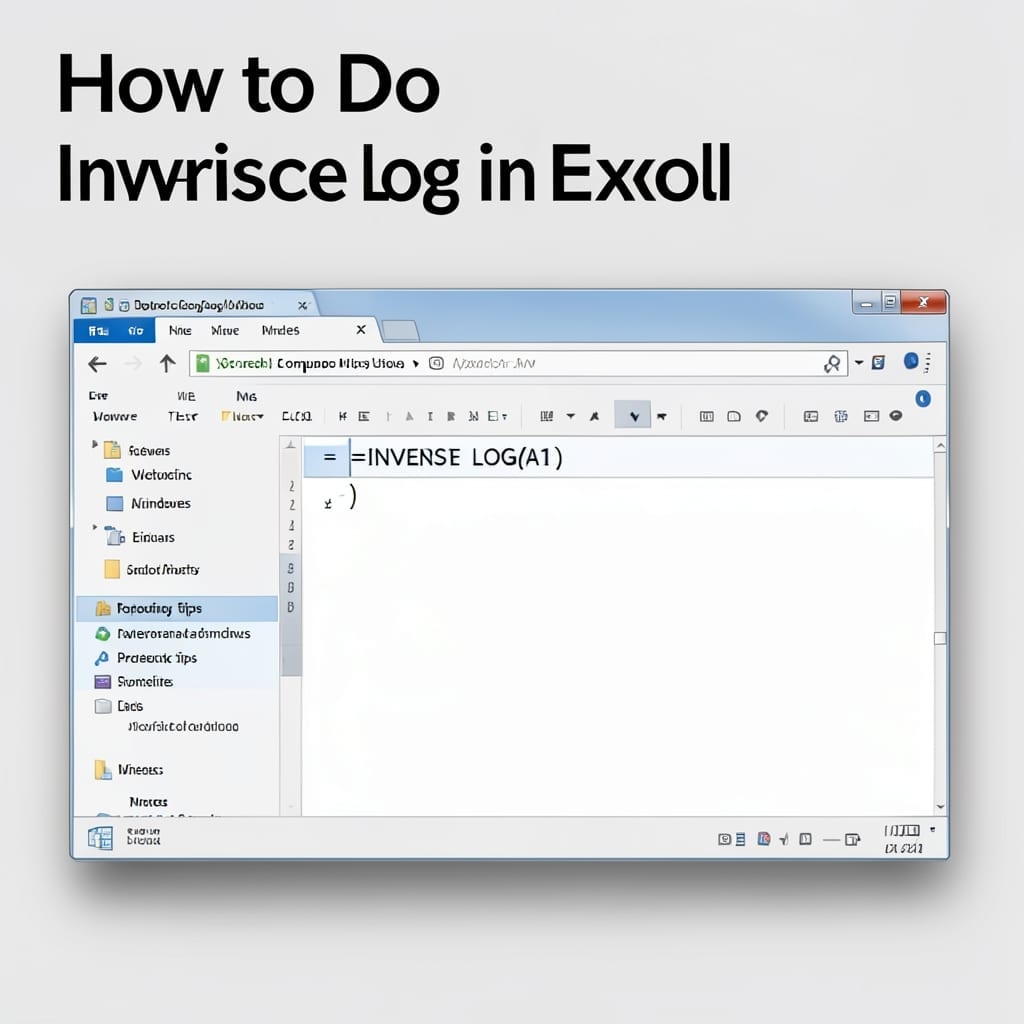 How To Do Inverse Log In Excel: Simple Formula For Natural Logarithm