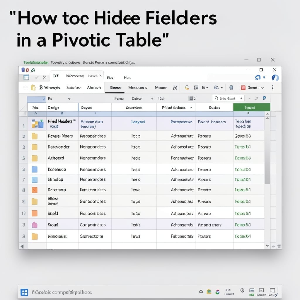 How to Hide Field Headers in Pivot Table: Clean and Professional Spreadsheet View