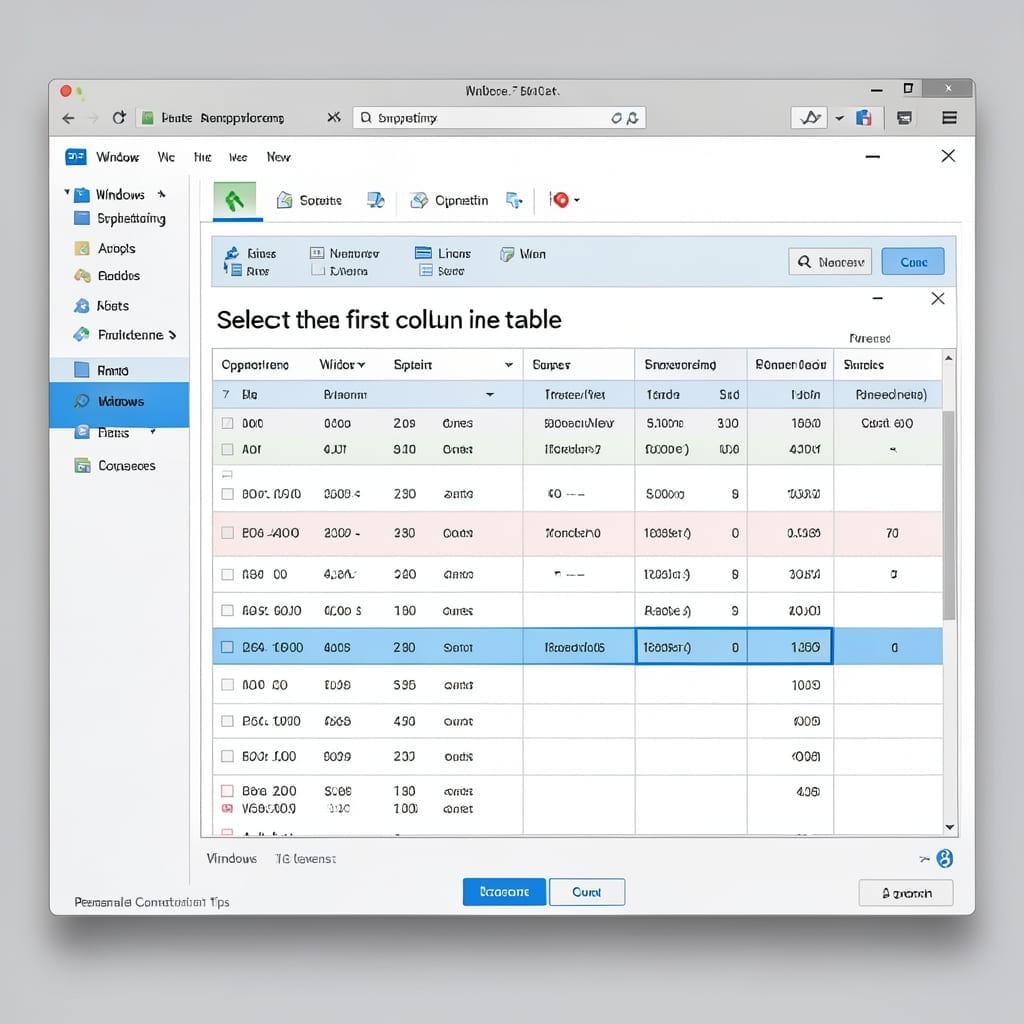 Select the First Column in the Table: Quick Click and Copy Method
