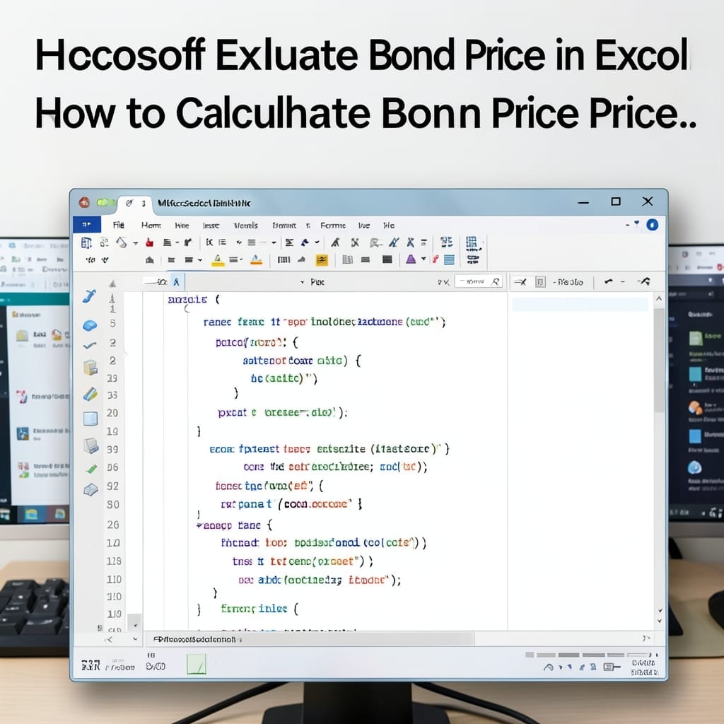 How to Calculate Bond Price in Excel: Step by Step Financial Formula Guide