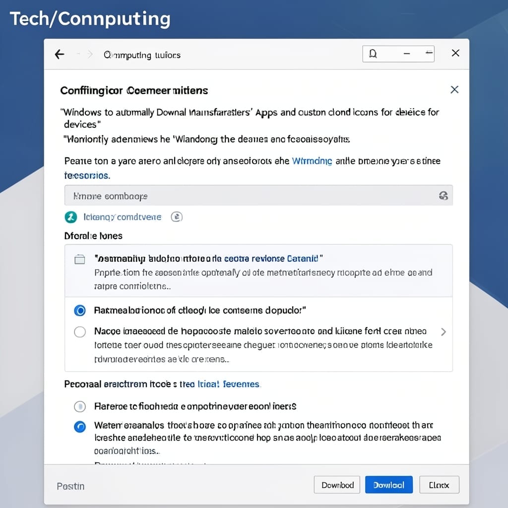 Configure Windows to Automatically Download Manufacturers' Apps and Custom Icons for Devices: Streamlined Device Setup