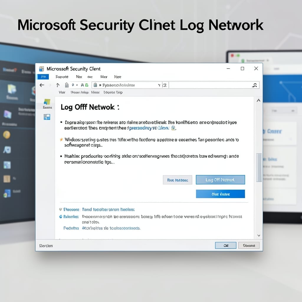 Microsoft Security Client: Force Log Off from Network