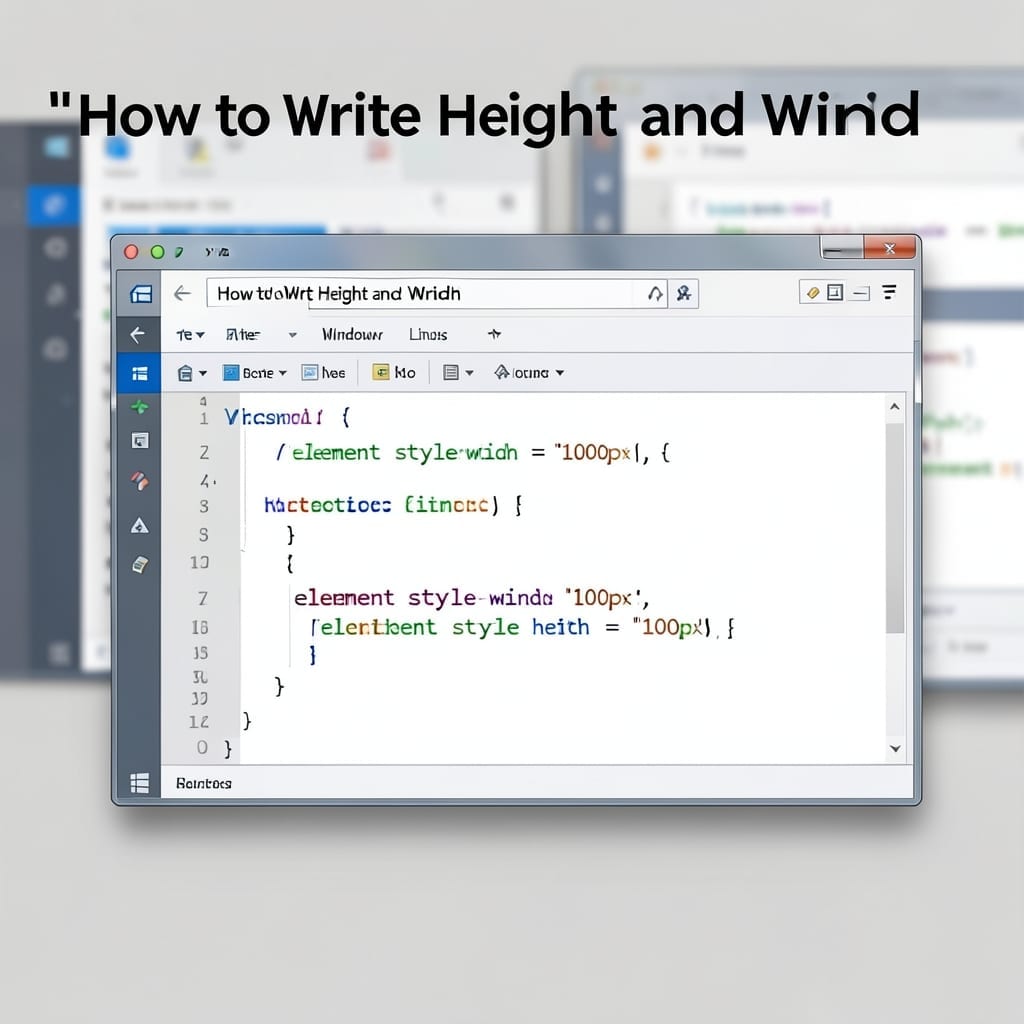 How to Write Height and Width: CSS Property Guide for Perfect Layouts