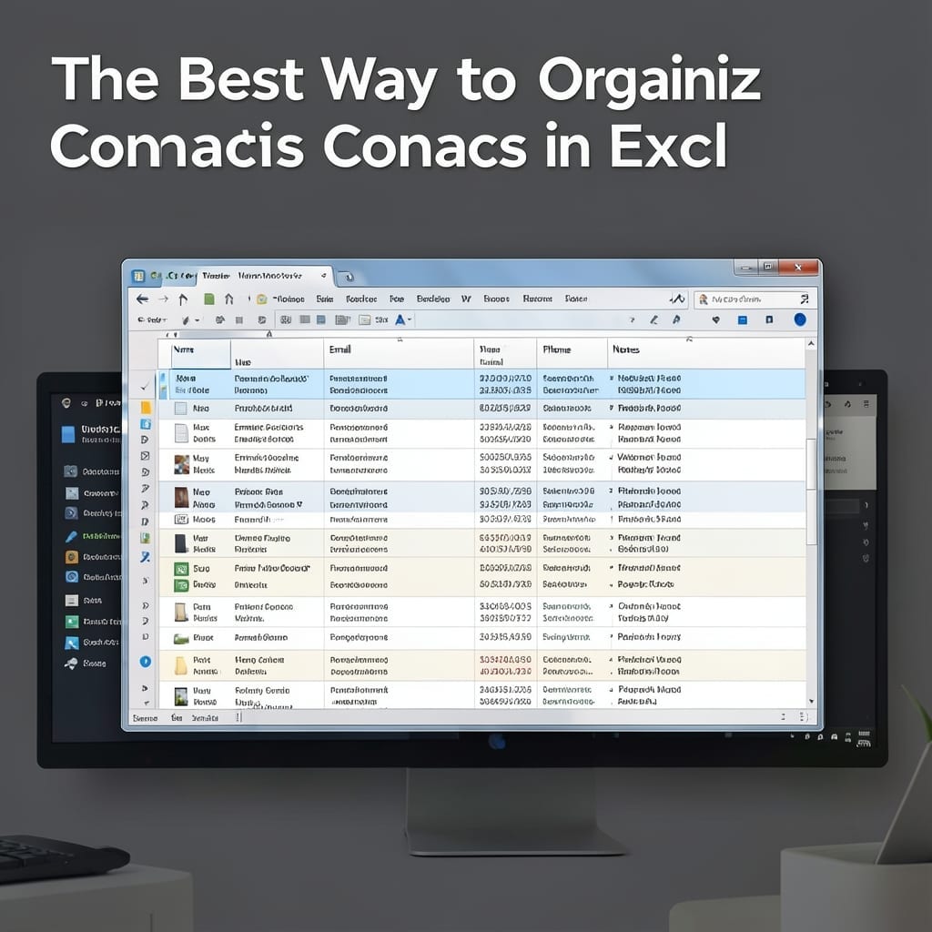 Best Way To Organize Contacts In Excel: Step By Step Sorting And Filtering