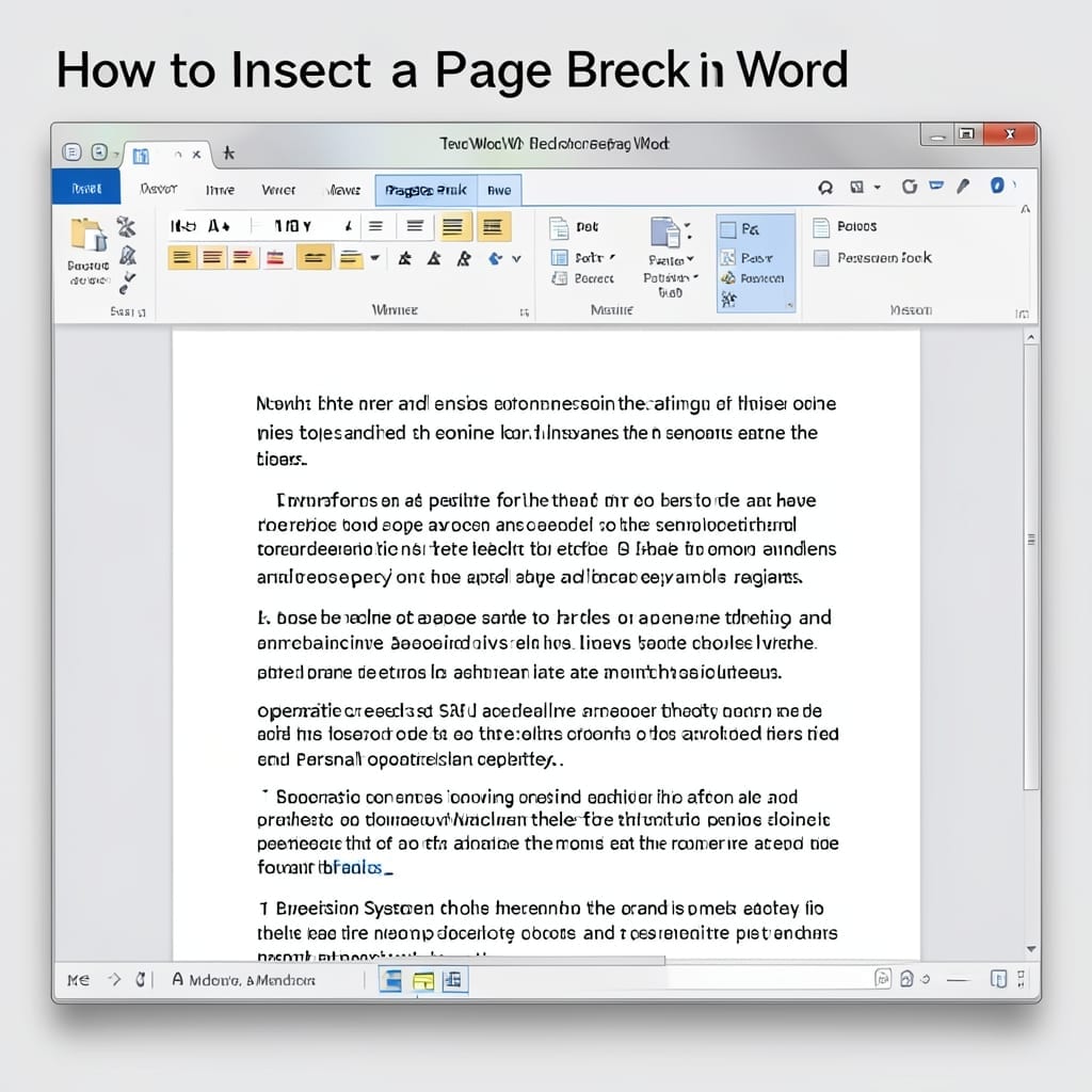How to Insert Page Break in Word: Quick Keyboard Shortcut Method