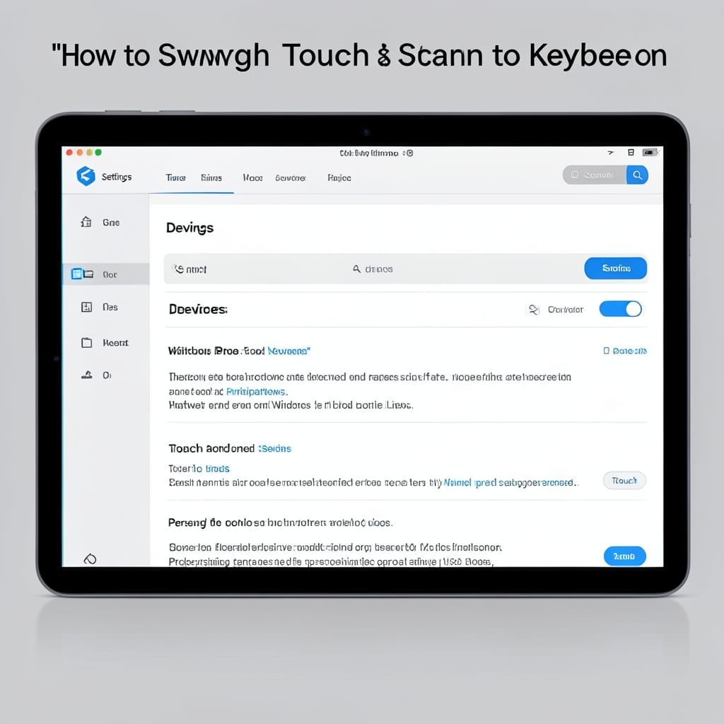 How to Switch From Touch Screen to Keyboard on Surface Pro: Quick Input Mode Toggle