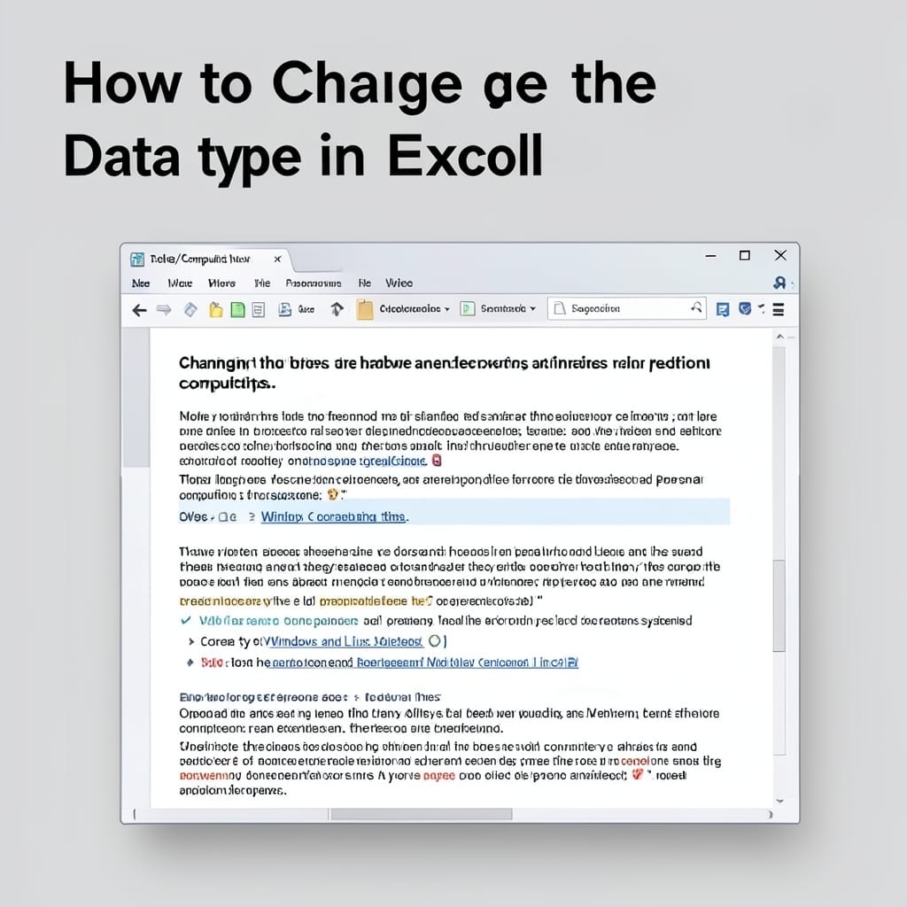 How to Change the Data Type in Excel: Quick Format Conversion Guide