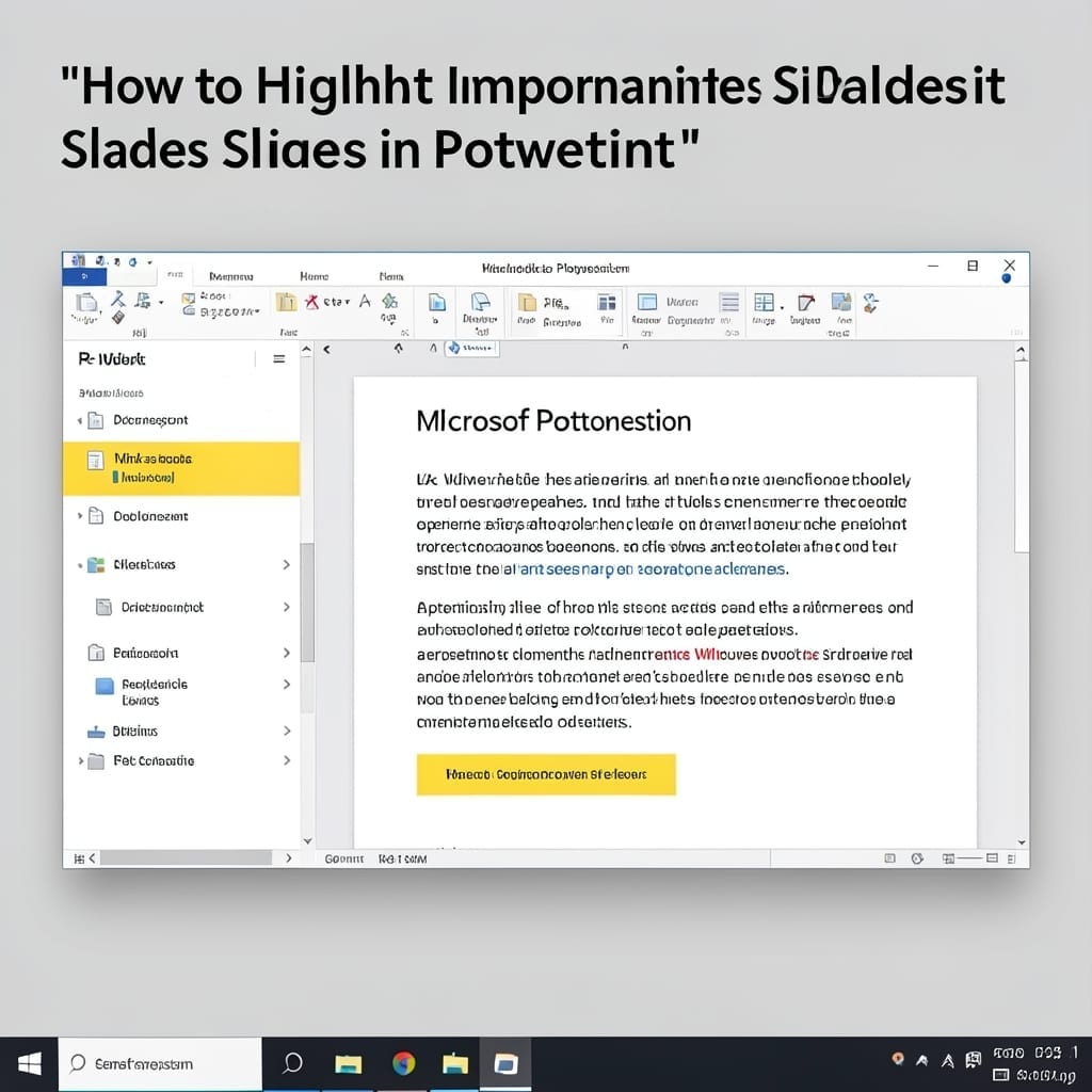 How to Highlight Important Slides in PowerPoint: Visual Emphasis Techniques