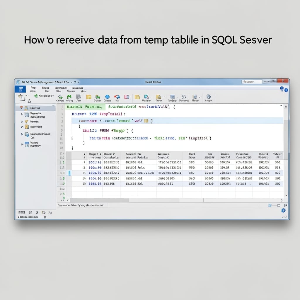 How To Retrieve Data From Temp Table In SQL Server: Efficient Query Methods